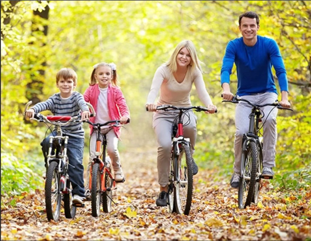 День спортивные семьи. Семья на велосипедах. Семья на прогулке. Спортивная семья. Всемирный день без автомобиля.